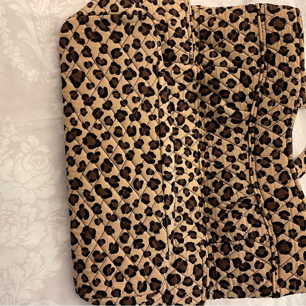 Leopard Print Quilted Tote Bag